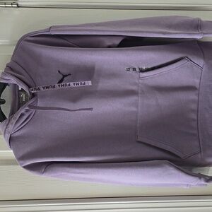 PUMA BRAND SIGNATURE WOMEN'S PURPLE PULLOVER HOODIE SIZE XS